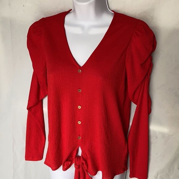 Michael Kors ladies red blouse size XS NEW - Picture 3 of 10